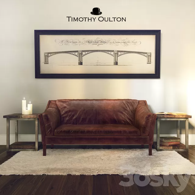 Furniture – Sofa 3D Models – Reggio High Back Sofa; Timothy Oulton