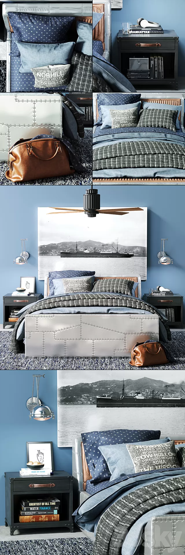 Furniture – Bed 3D Models – AVIATOR STORAGE BED