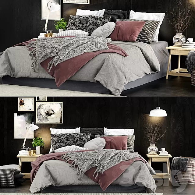 Furniture – Bed 3D Models – Bed set 1