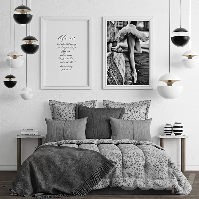 Furniture – Bed 3D Models – Bedroom set 3