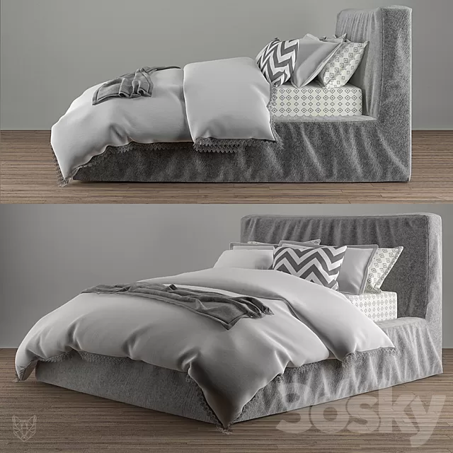 Furniture – Bed 3D Models – rh.bed.brook Furniture – Bed 3D Models – rh.bed.brook