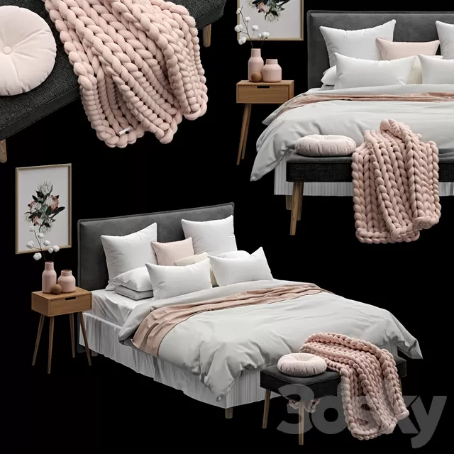 Furniture – Bed 3D Models – Scandinavian Bedroom Set 01 (max 2011) Furniture – Bed 3D Models – Scandinavian Bedroom Set 01 (max 2011)