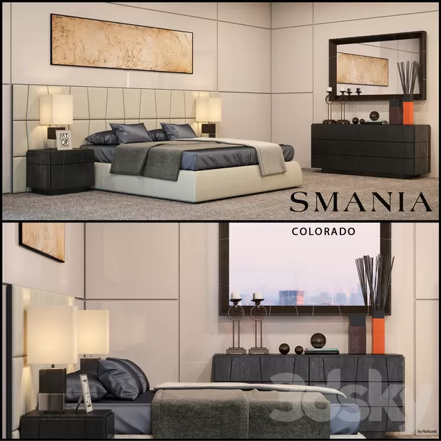 Furniture – Bed 3D Models – Smania Colorado Set Furniture – Bed 3D Models – Smania Colorado Set