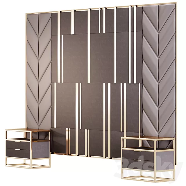 Furniture – Bed 3D Models – Soft headboard for a bed Furniture – Bed 3D Models – Soft headboard for a bed