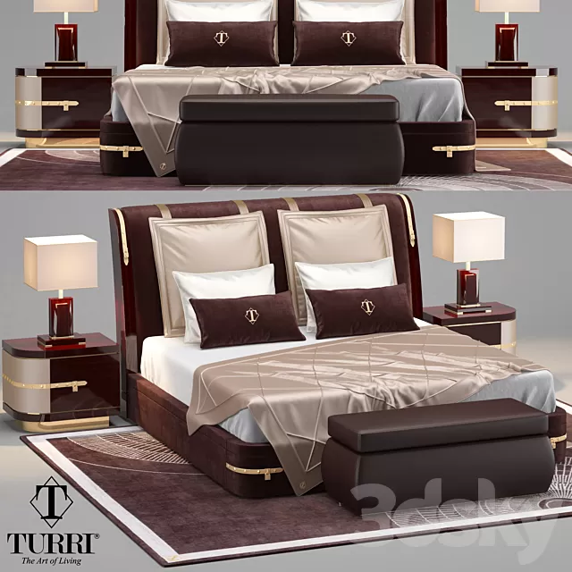Furniture – Bed 3D Models – Turri Diamonds Bed Furniture – Bed 3D Models – Turri Diamonds Bed