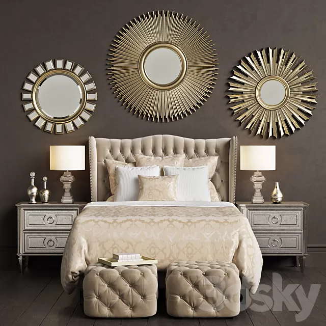 Furniture – Bed 3D Models – ZGallerie Jameson Bed Furniture – Bed 3D Models – ZGallerie Jameson Bed