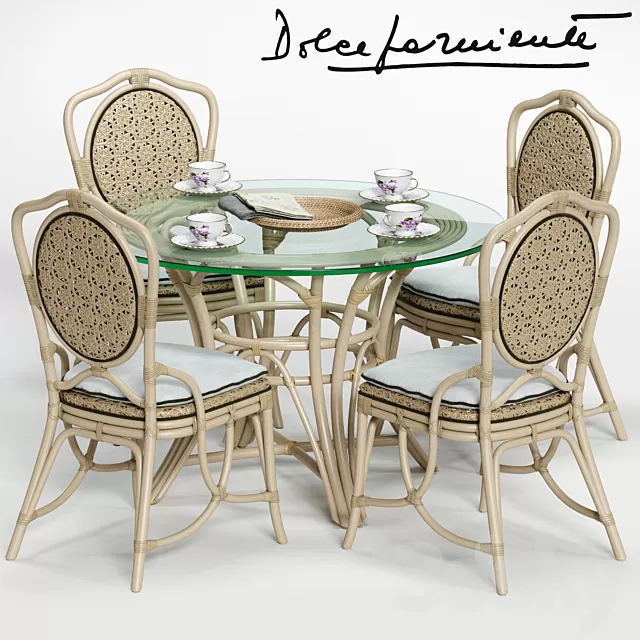 Furniture – Table and Chairs (Set) – 3D Models – 0027 Furniture – Table and Chairs (Set) – 3D Models – 0027