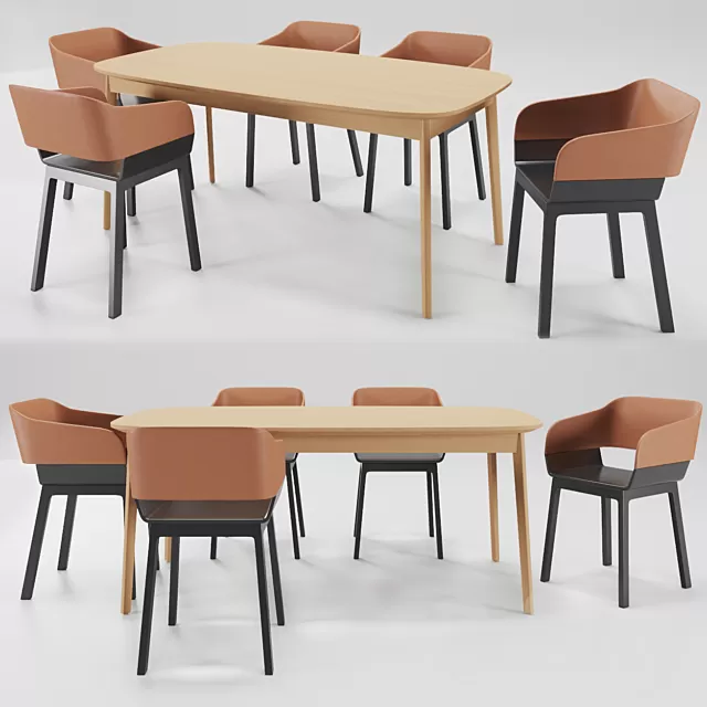 Furniture – Table and Chairs (Set) – 3D Models – 0065 Furniture – Table and Chairs (Set) – 3D Models – 0065