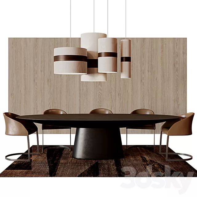 Furniture – Table and Chairs (Set) – 3D Models – 0066 Furniture – Table and Chairs (Set) – 3D Models – 0066