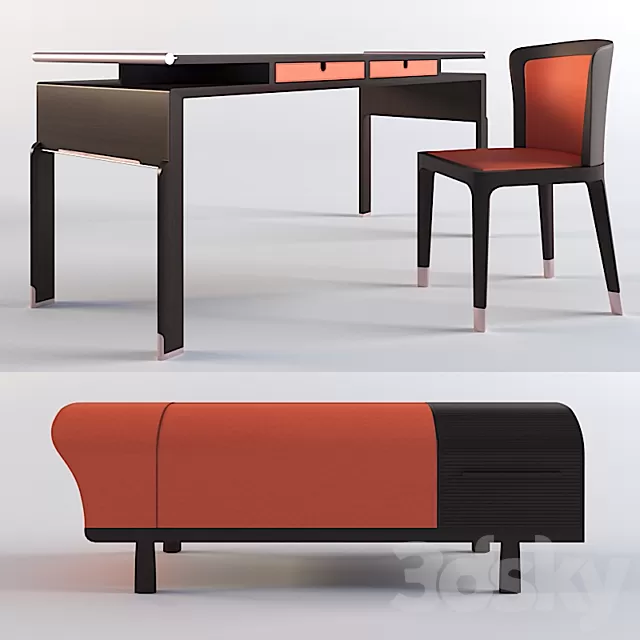 Furniture – Table and Chairs (Set) – 3D Models – 0084 Furniture – Table and Chairs (Set) – 3D Models – 0084