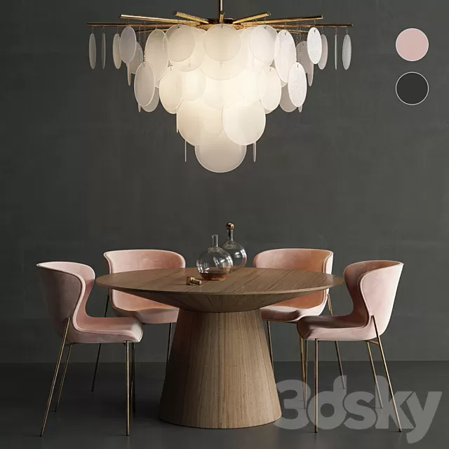 Furniture – Table and Chairs (Set) – 3D Models – 0100 Furniture – Table and Chairs (Set) – 3D Models – 0100