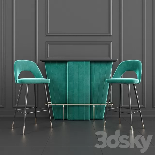Furniture – Table and Chairs (Set) – 3D Models – 0119 Furniture – Table and Chairs (Set) – 3D Models – 0119