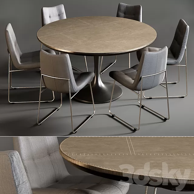 Furniture – Table and Chairs (Set) – 3D Models – 0120 Furniture – Table and Chairs (Set) – 3D Models – 0120