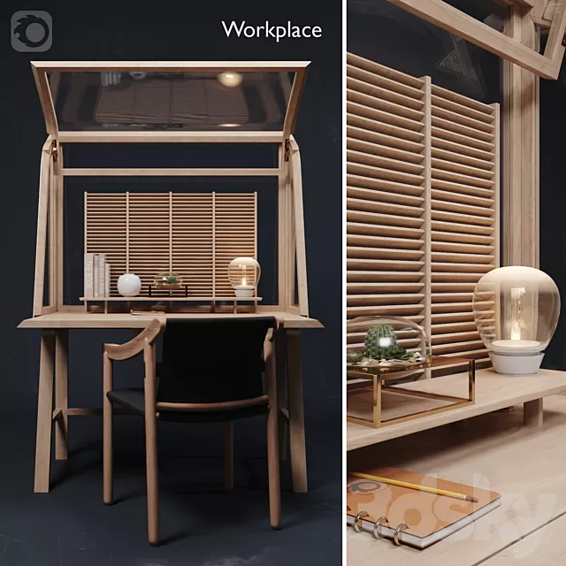 Furniture – Table and Chairs (Set) – 3D Models – 0154 Furniture – Table and Chairs (Set) – 3D Models – 0154