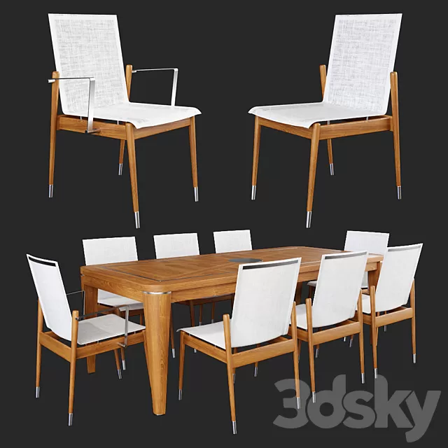Furniture – Table and Chairs (Set) – 3D Models – 0161 Furniture – Table and Chairs (Set) – 3D Models – 0161