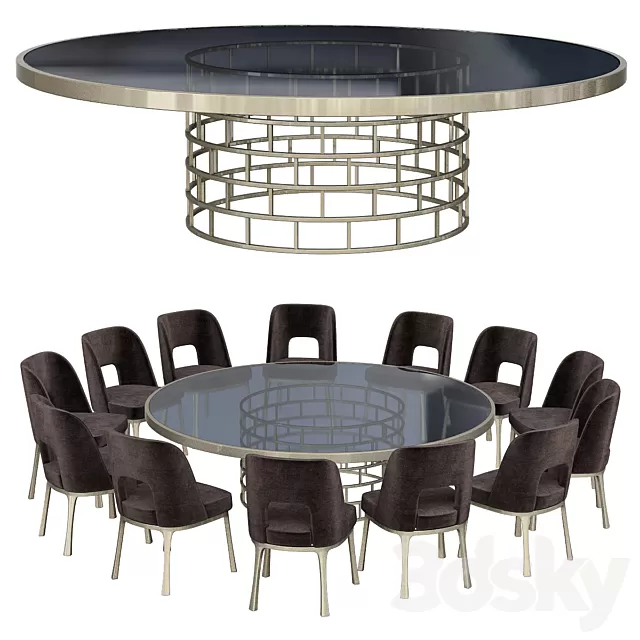 Furniture – Table and Chairs (Set) – 3D Models – 0192 Furniture – Table and Chairs (Set) – 3D Models – 0192