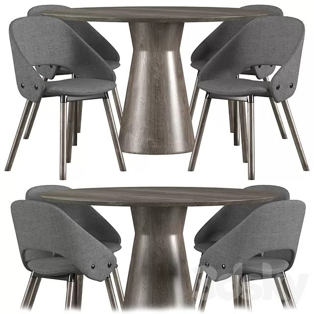 Furniture – Table and Chairs (Set) – 3D Models – 0262