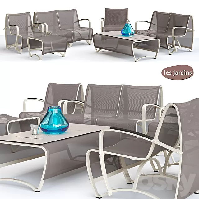 Furniture – Table and Chairs (Set) – 3D Models – 0367