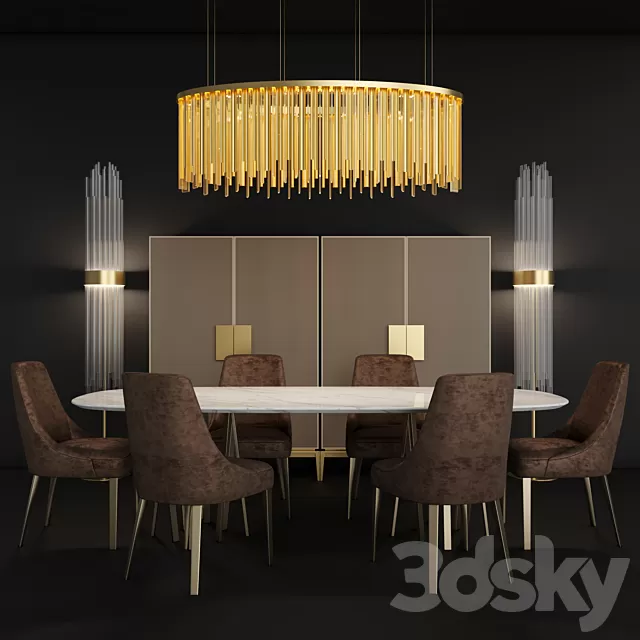 Furniture – Table and Chairs (Set) – 3D Models – Paolo Castelli Furniture set 1