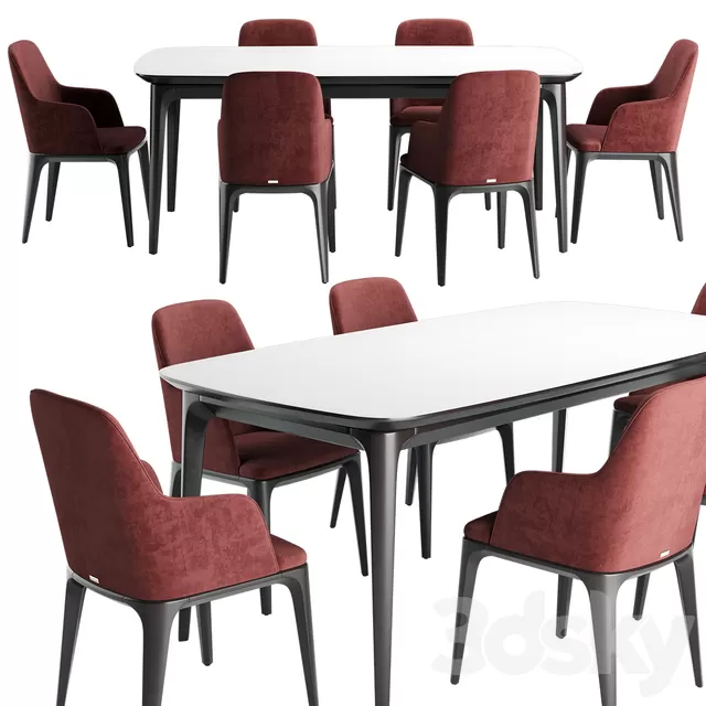 Furniture – Table and Chairs (Set) – 3D Models – Play table and chair