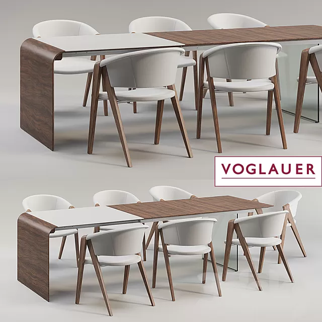 Furniture – Table and Chairs (Set) – 3D Models – Table and chair Voglauer Spirit