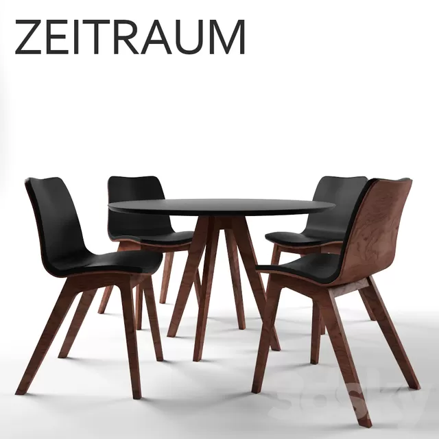 Furniture – Table and Chairs (Set) – 3D Models – Table and chairs from the company Zeitraum