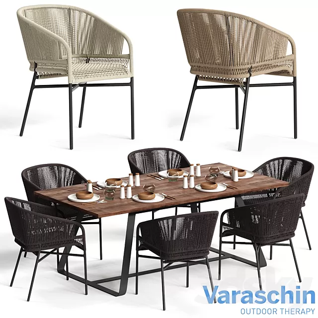 Furniture – Table and Chairs (Set) – 3D Models – Varaschin CRICKET Armchair