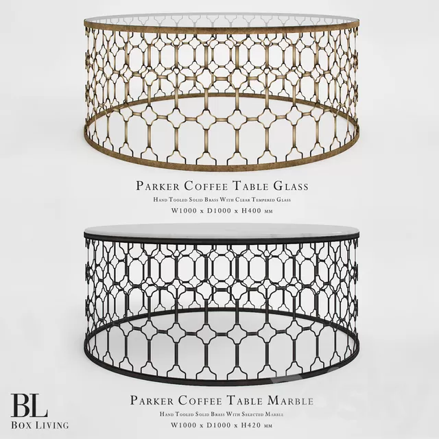 Table 3D Models – Box Living Parker Coffee Table Glass and Marble Table 3D Models – Box Living Parker Coffee Table Glass and Marble