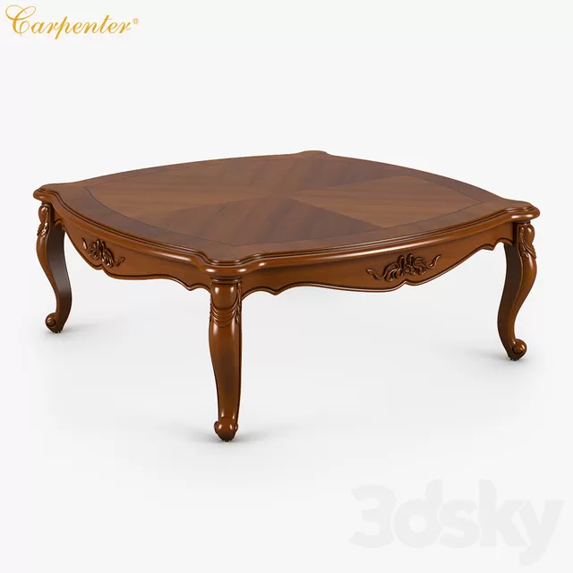Table 3D Models – Carpenter Big square tea table Table 3D Models – Carpenter Big square tea table