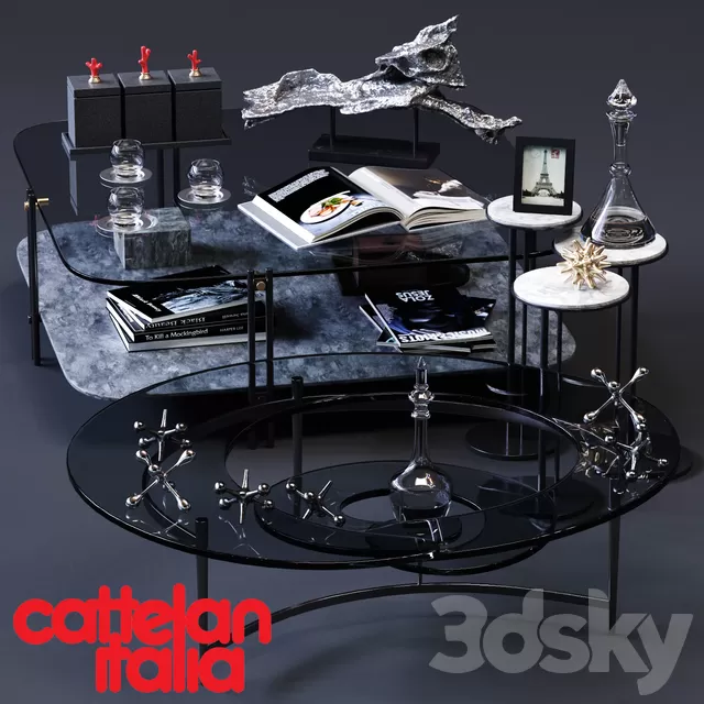 Table 3D Models – Cattelan Italia coffee tables set 01 Table 3D Models – Cattelan Italia coffee tables set 01