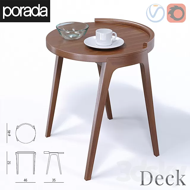 Table 3D Models – Coffee table porada Table 3D Models – Coffee table porada