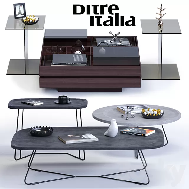 Table 3D Models – Ditre Italia coffee tables set Table 3D Models – Ditre Italia coffee tables set