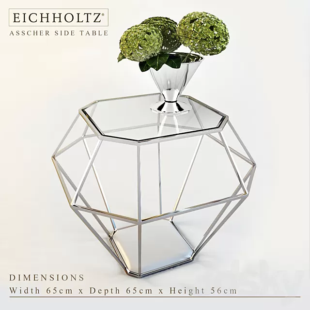 Table 3D Models – EICHHOLTZ ASSCHER SIDE TABLE with Silv by Gervasoni Table 3D Models – EICHHOLTZ ASSCHER SIDE TABLE with Silv by Gervasoni