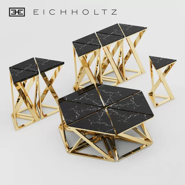 Table 3D Models – Eichholtz Galaxy table set Table 3D Models – Eichholtz Galaxy table set