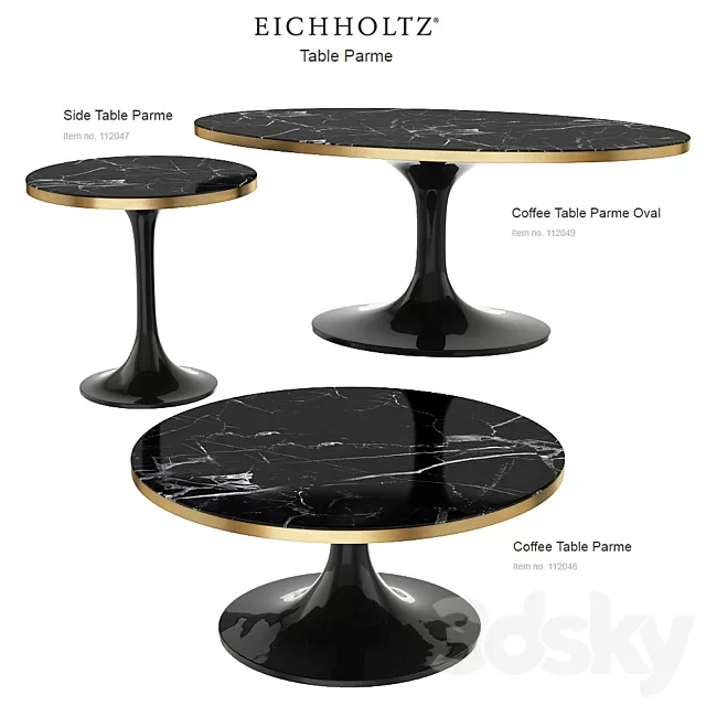 Table 3D Models – EICHHOLTZ Table Parme set 112049 112048 112047 Table 3D Models – EICHHOLTZ Table Parme set 112049 112048 112047