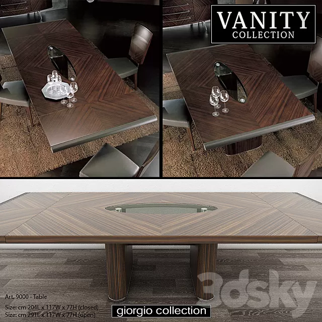Table 3D Models – GIORGIO COLLECTION Vanity – Art. 9000 – Table