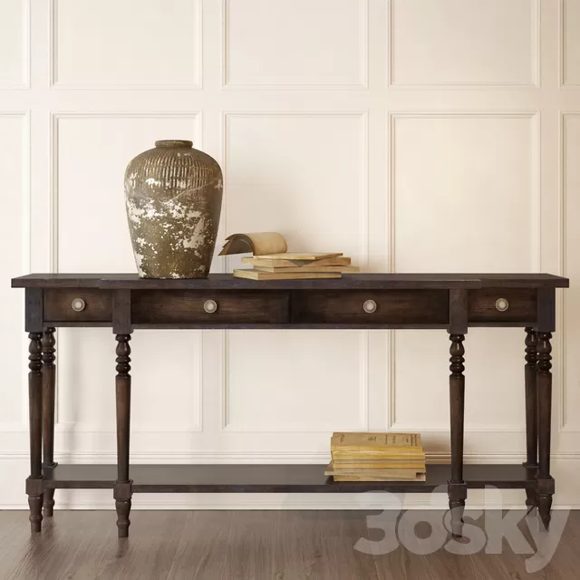 Table 3D Models – Hooker Furniture Living Room DaValle Console Table