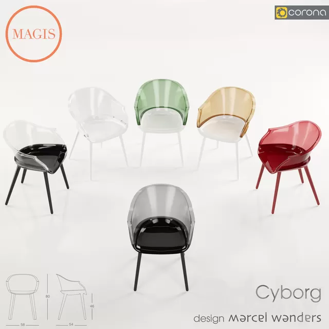 Chair and Armchair 3D Models – Amb.chair.magis