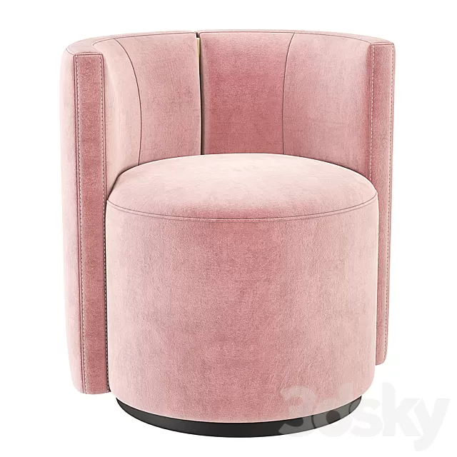 Chair and Armchair 3D Models – Armchair LouLou by Fendi Casa (Corona)