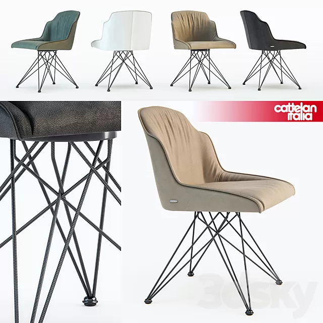Chair and Armchair 3D Models – Cattelan Italia Flaminia chair