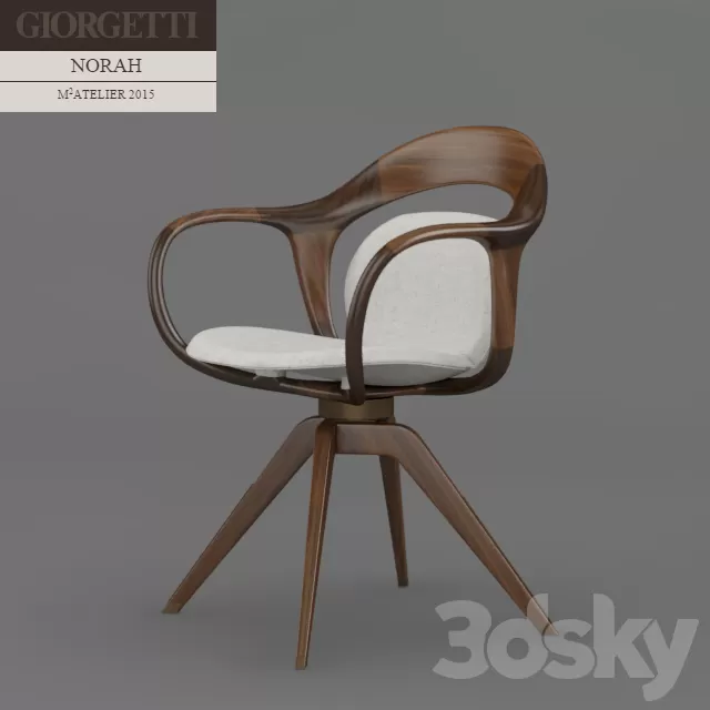 Chair and Armchair 3D Models – Chair Giorgetti NORAH  Chair Giorgetti NORAH