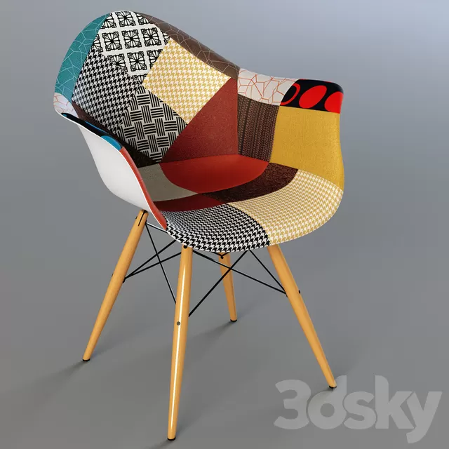 Chair and Armchair 3D Models – ChairEamesDswPatchwork