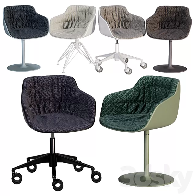 Chair and Armchair 3D Models – Flow Slim Armchair 5