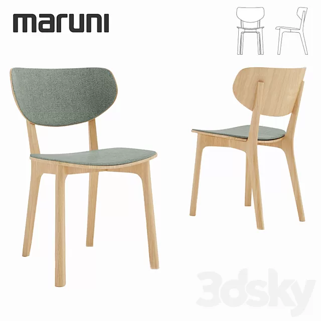 Chair and Armchair 3D Models – Roundish Maruni Armless chair Chair and Armchair 3D Models – Roundish Maruni Armless chair