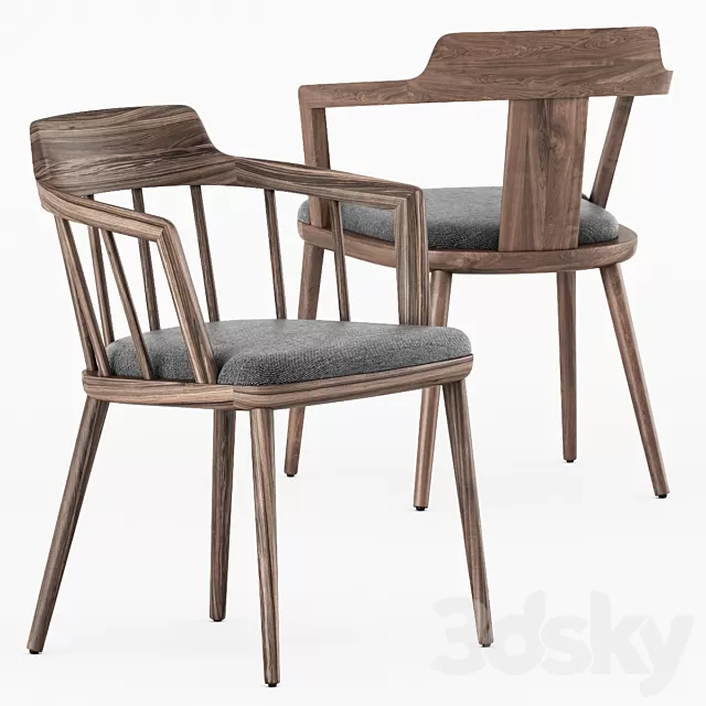 Chair and Armchair 3D Models – Tiara Sedia Tilly by Porada Chair and Armchair 3D Models – Tiara Sedia Tilly by Porada