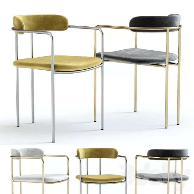 Chair and Armchair 3D Models – West Elm Lenox Dining Chair Chair and Armchair 3D Models – West Elm Lenox Dining Chair