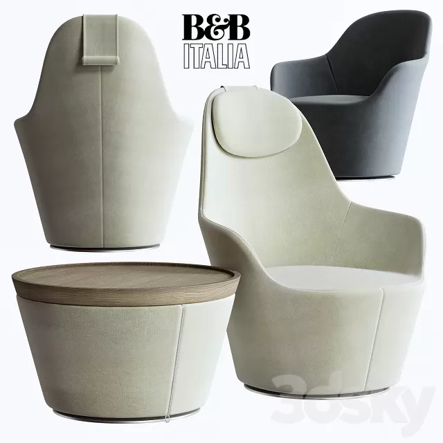 Armchair 3D Models – B&B Italia Harbor armchair Armchair 3D Models – B&B Italia Harbor armchair