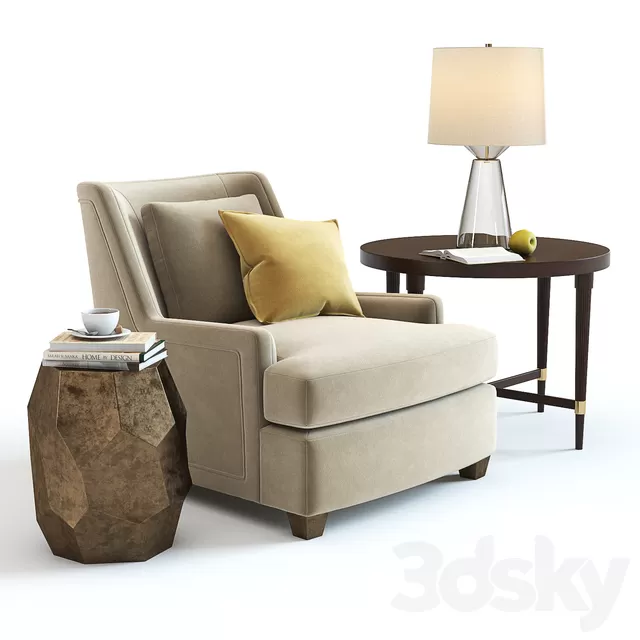 Armchair 3D Models – Baker Colin Cab Armchair Armchair 3D Models – Baker Colin Cab Armchair