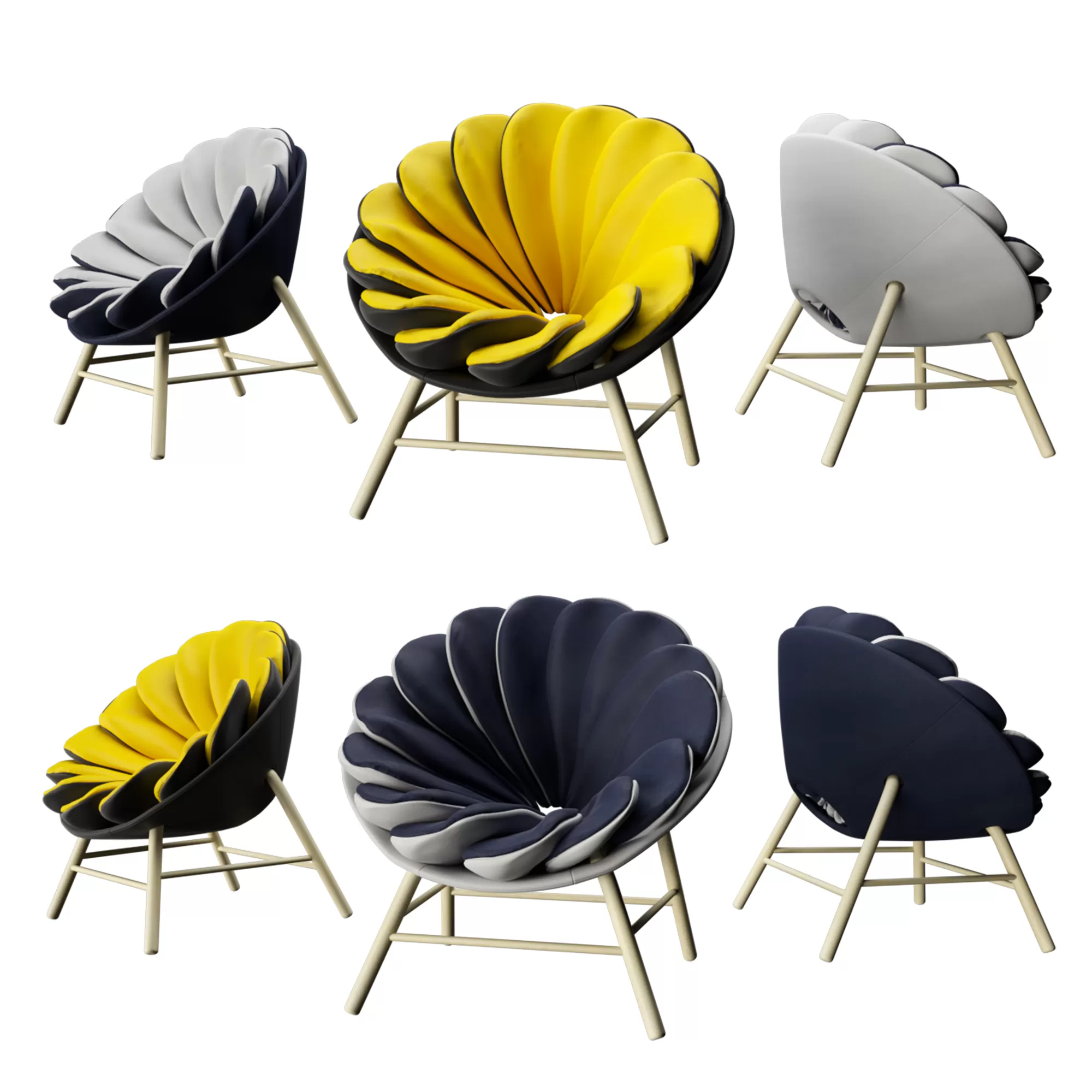 Armchair 3D Models – Modern armchair Quetzal by Marc Venot