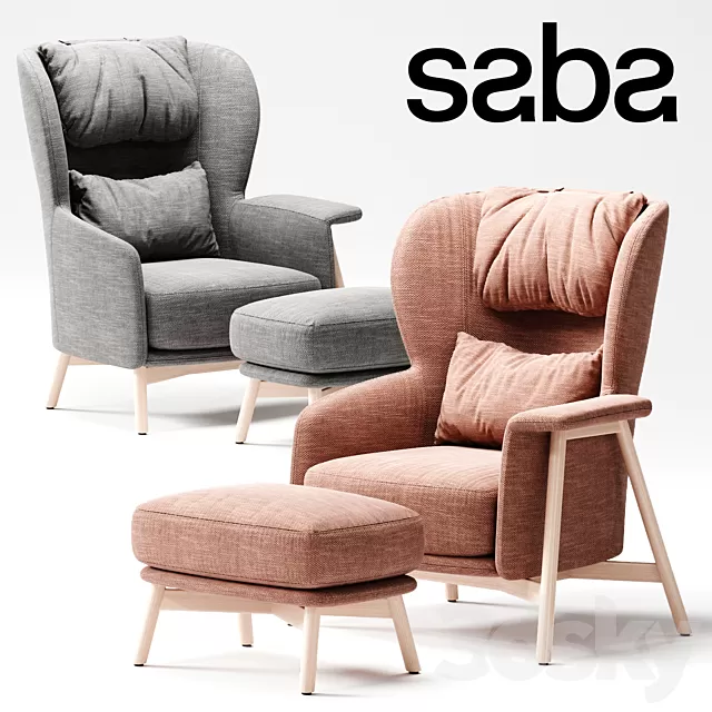 Armchair 3D Models – Saba Italia KEPI Armchair
